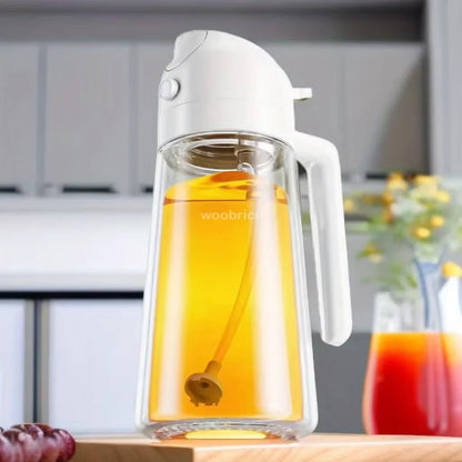 Spray Bottle for Kitchen Oils Spray Olive Oil Spray Cruet Plastic 2Way Kitchen Oil Dispenser Cooking Kitchen Accessories Utensil